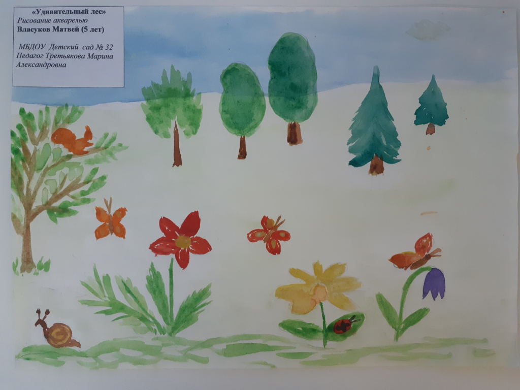 Выставка детских рисунков  "Лесные картинки"